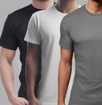 EverFresh Men's Wrinkle-Free Half Sleeve 100% Cotton Tee