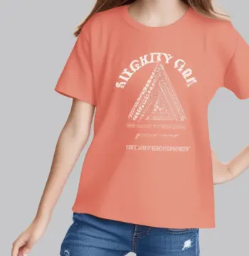 Citrus Bloom Girls' Orange Printed T-Shirt